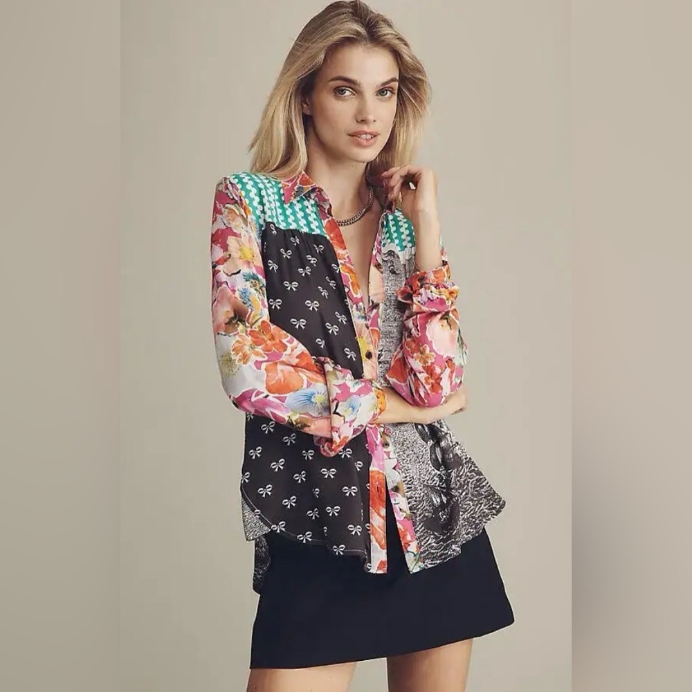 NWT Size S - The Paz Button down Shirt by Maeve (NWT US$ 120)